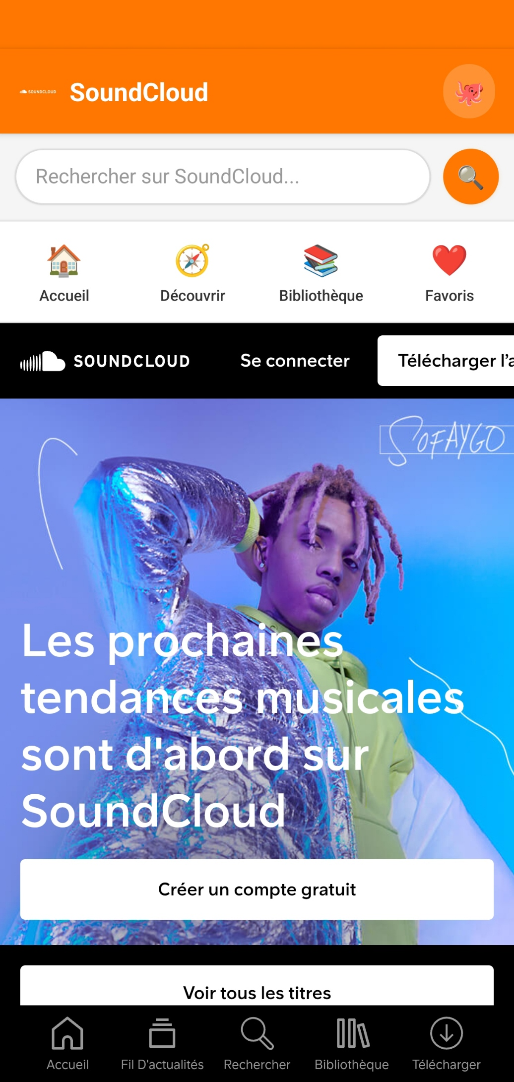 Lecteur de musique SoundCloud Rework